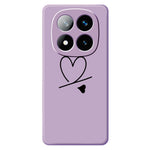 For Xiaomi Redmi Note 15 5G (Global)  /  Poco M8 5G Case Black Love Pattern Printing Straight Edge TPU Phone Back Cover