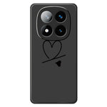 For Xiaomi Redmi Note 15 5G (Global)  /  Poco M8 5G Case Black Love Pattern Printing Straight Edge TPU Phone Back Cover