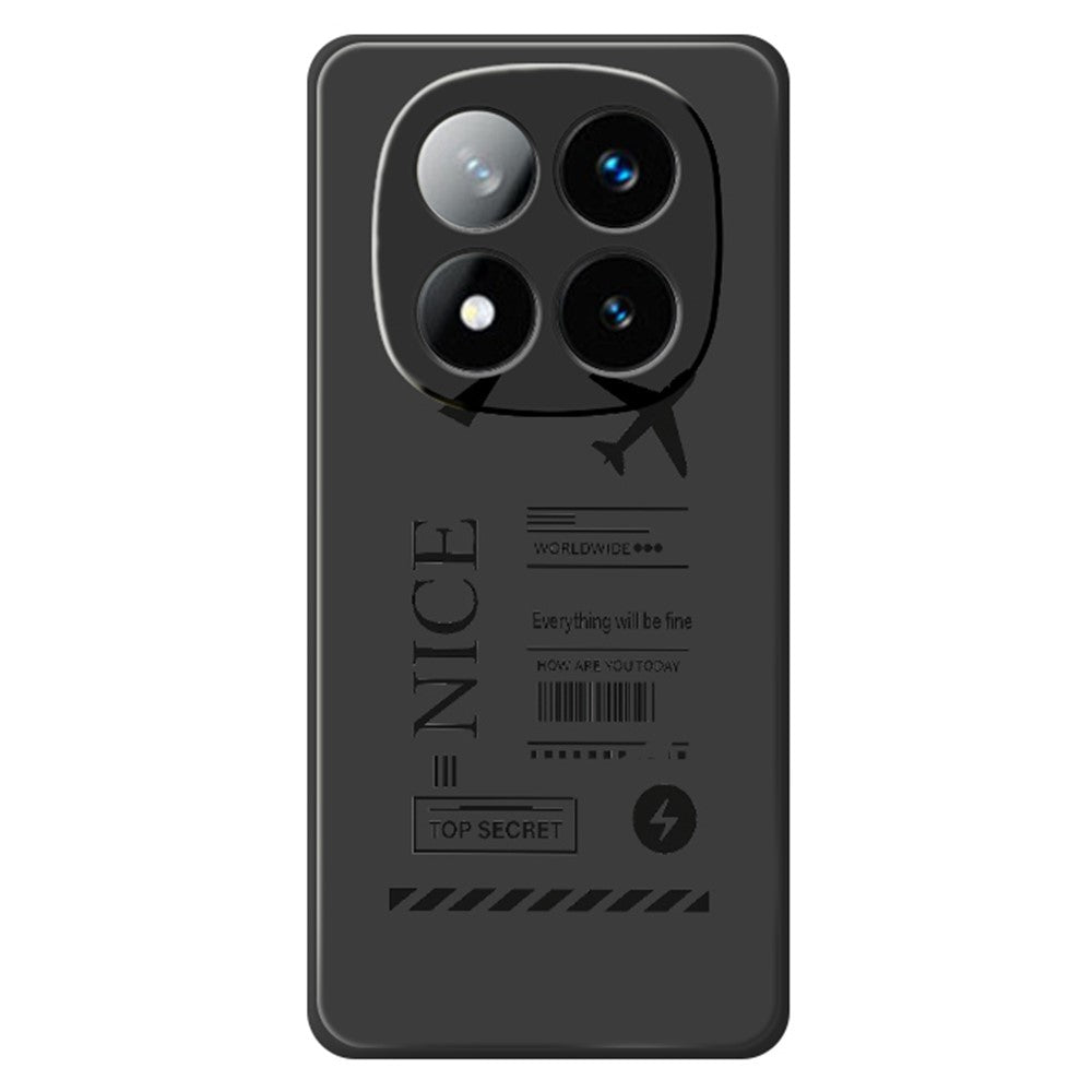Xiaomi Redmi Note 15 5G (Global) / Poco M8 5G-skal, mönster för ombordstigningsbiljett, tryck med rak kant, TPU-baksida