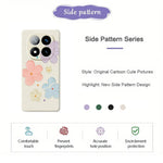 For Xiaomi Redmi Note 15 5G (Global)  /  Poco M8 5G Case Four Color Flowers Pattern Printing Straight Edge TPU Phone Back Cover