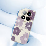 For Xiaomi Redmi Note 15 5G (Global)  /  Poco M8 5G Case Purple Flower Pattern Printing Straight Edge TPU Phone Back Cover
