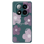 For Xiaomi Redmi Note 15 5G (Global)  /  Poco M8 5G Case Purple Flower Pattern Printing Straight Edge TPU Phone Back Cover