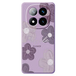 For Xiaomi Redmi Note 15 5G (Global)  /  Poco M8 5G Case Purple Flower Pattern Printing Straight Edge TPU Phone Back Cover