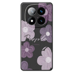 For Xiaomi Redmi Note 15 5G (Global)  /  Poco M8 5G Case Purple Flower Pattern Printing Straight Edge TPU Phone Back Cover