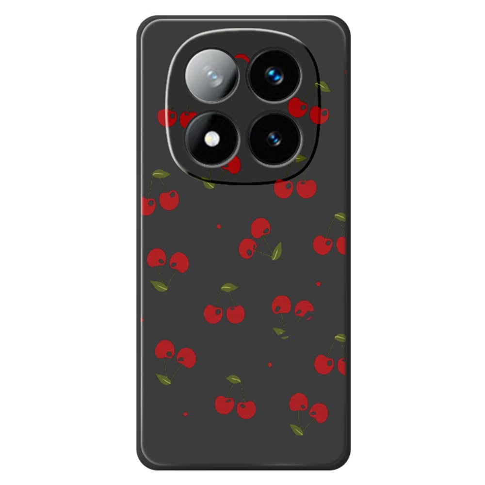 For Xiaomi Redmi Note 15 5G (Global)  /  Poco M8 5G Case Cherry Pattern Printing Straight Edge TPU Phone Back Cover