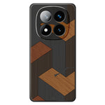 For Xiaomi Redmi Note 15 5G (Global) / Poco M8 5G Case Geometric Wood Grain Pattern Printing Straight Edge TPU Phone Back Cover