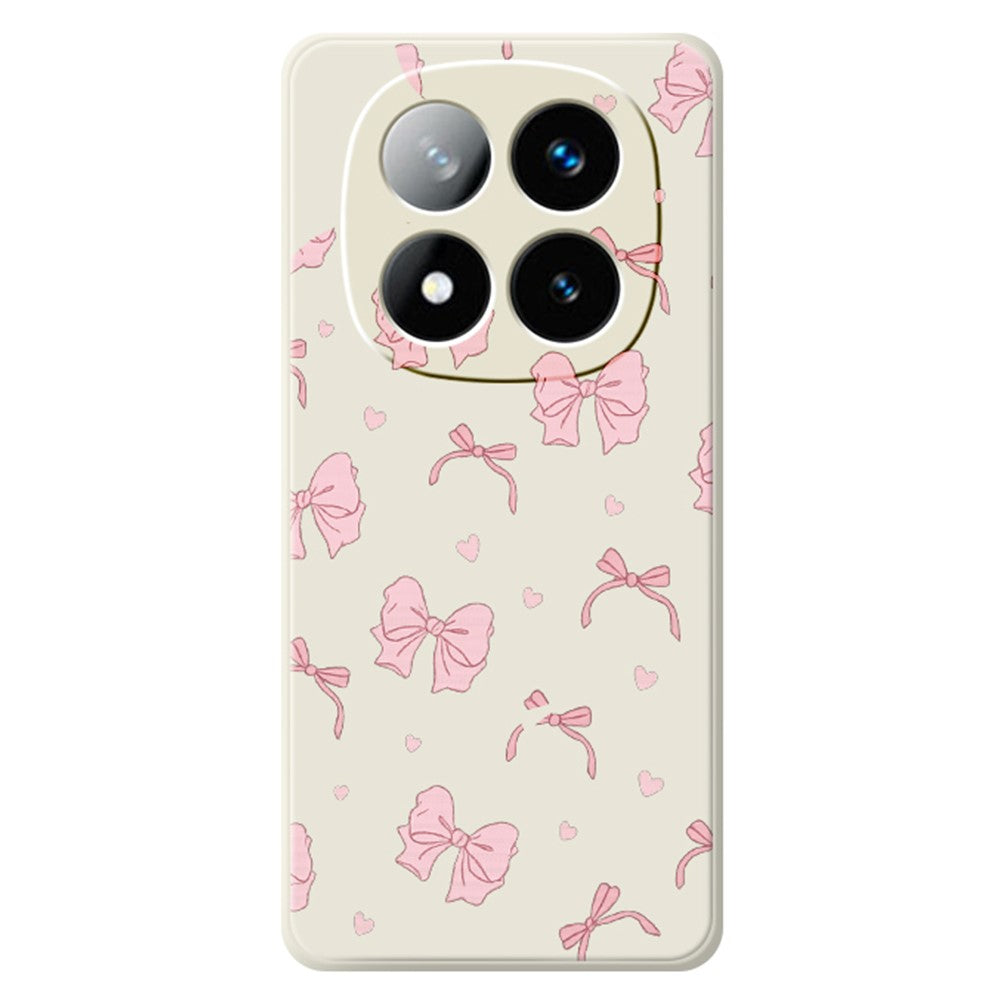 For Xiaomi Redmi Note 15 5G (Global)  /  Poco M8 5G Case Pink Bow Love Pattern Printing Straight Edge TPU Phone Back Cover