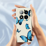 For Xiaomi Redmi Note 15 Pro 5G (Global) Case Blue Butterflies Pattern Printing Straight Edge TPU Phone Back Cover