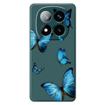 For Xiaomi Redmi Note 15 Pro 5G (Global) Case Blue Butterflies Pattern Printing Straight Edge TPU Phone Back Cover