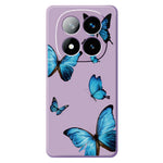 For Xiaomi Redmi Note 15 Pro 5G (Global) Case Blue Butterflies Pattern Printing Straight Edge TPU Phone Back Cover