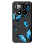 For Xiaomi Redmi Note 15 Pro 5G (Global) Case Blue Butterflies Pattern Printing Straight Edge TPU Phone Back Cover