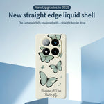 For Xiaomi Redmi Note 15 Pro 5G (Global) Case Green Butterfly Pattern Printing Straight Edge TPU Phone Back Cover