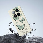 For Xiaomi Redmi Note 15 Pro 5G (Global) Case Green Butterfly Pattern Printing Straight Edge TPU Phone Back Cover