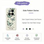 For Xiaomi Redmi Note 15 Pro 5G (Global) Case Green Butterfly Pattern Printing Straight Edge TPU Phone Back Cover