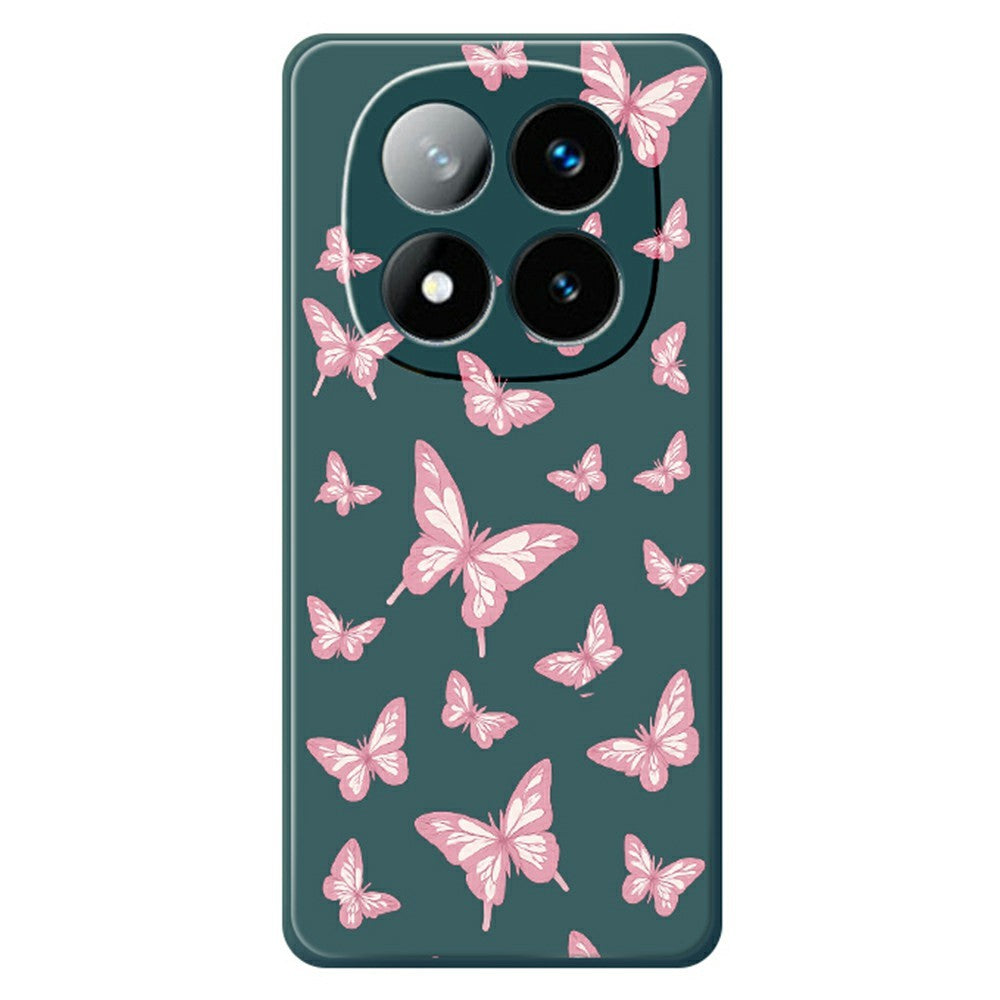 For Xiaomi Redmi Note 15 Pro 5G (Global) Case Pink Butterflies Pattern Printing Straight Edge TPU Phone Back Cover