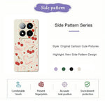 For Xiaomi Redmi Note 15 Pro 5G (Global) Case Big Bow Cherry Pattern Printing Straight Edge TPU Phone Back Cover