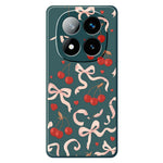 For Xiaomi Redmi Note 15 Pro 5G (Global) Case Big Bow Cherry Pattern Printing Straight Edge TPU Phone Back Cover