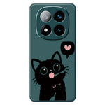 For Xiaomi Redmi Note 15 Pro 5G (Global) Case Love Black Cat Pattern Printing Straight Edge TPU Phone Back Cover
