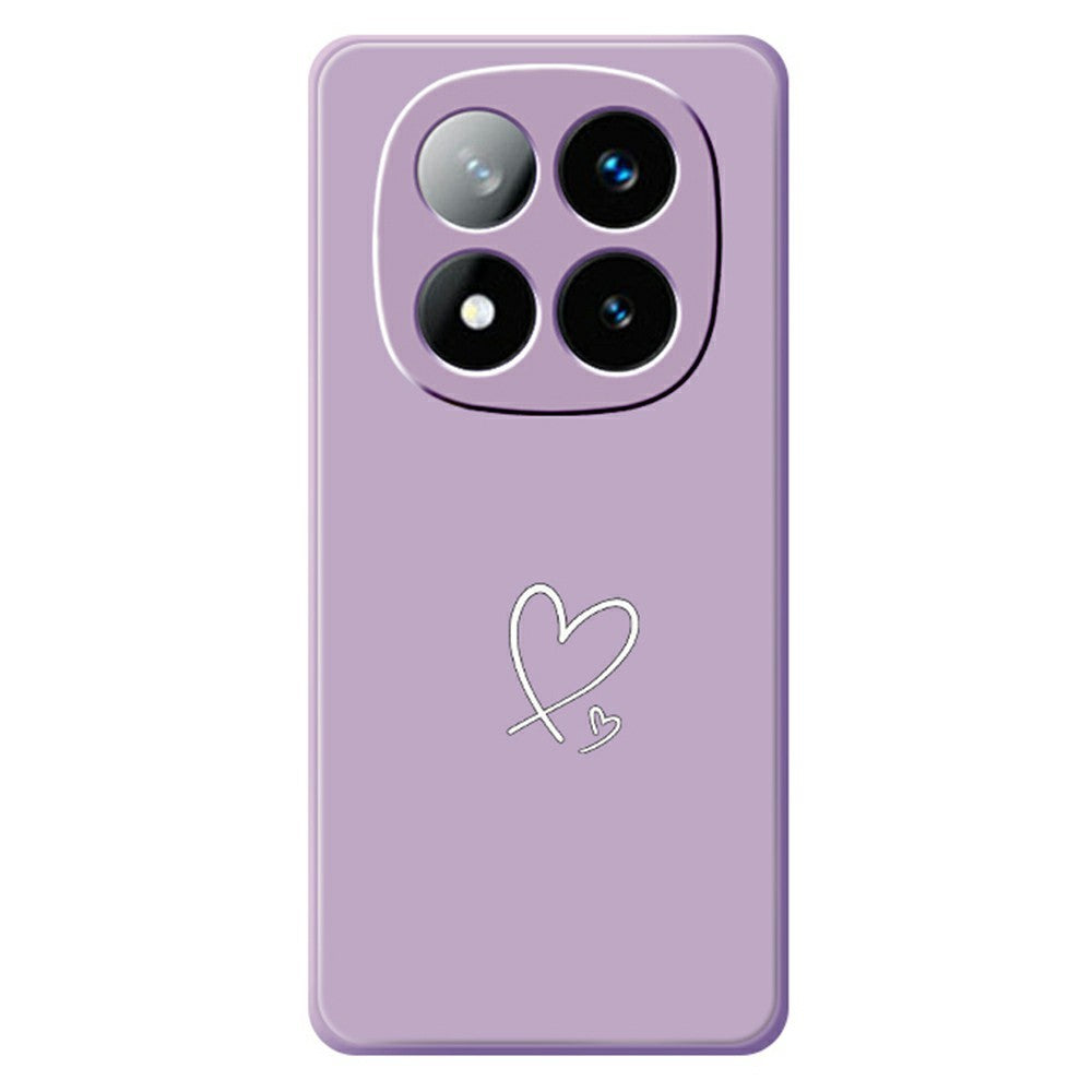 For Xiaomi Redmi Note 15 Pro 5G (Global) Case White Love Pattern Printing Straight Edge TPU Phone Back Cover