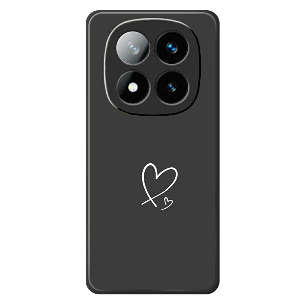 For Xiaomi Redmi Note 15 Pro 5G (Global) Case White Love Pattern Printing Straight Edge TPU Phone Back Cover