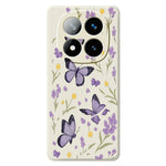For Xiaomi Redmi Note 15 Pro 5G (Global) Case Purple Butterflies Pattern Printing Straight Edge TPU Phone Back Cover