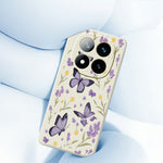 For Xiaomi Redmi Note 15 Pro 5G (Global) Case Purple Butterflies Pattern Printing Straight Edge TPU Phone Back Cover