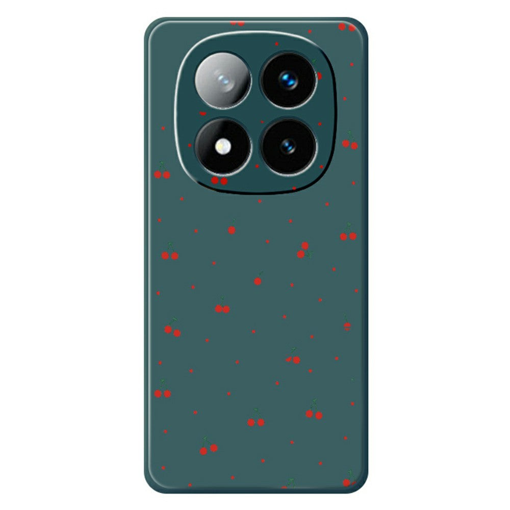 For Xiaomi Redmi Note 15 Pro 5G (Global) Case Red Cherry Pattern Printing Straight Edge TPU Phone Back Cover