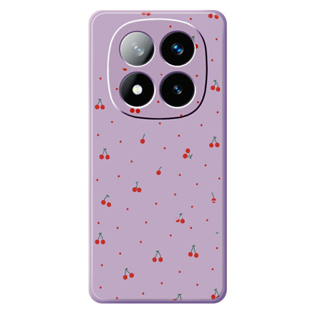 For Xiaomi Redmi Note 15 Pro 5G (Global) Case Red Cherry Pattern Printing Straight Edge TPU Phone Back Cover
