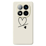 For Xiaomi Redmi Note 15 Pro 5G (Global) Case Black Love Pattern Printing Straight Edge TPU Phone Back Cover