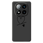 For Xiaomi Redmi Note 15 Pro 5G (Global) Case Black Love Pattern Printing Straight Edge TPU Phone Back Cover