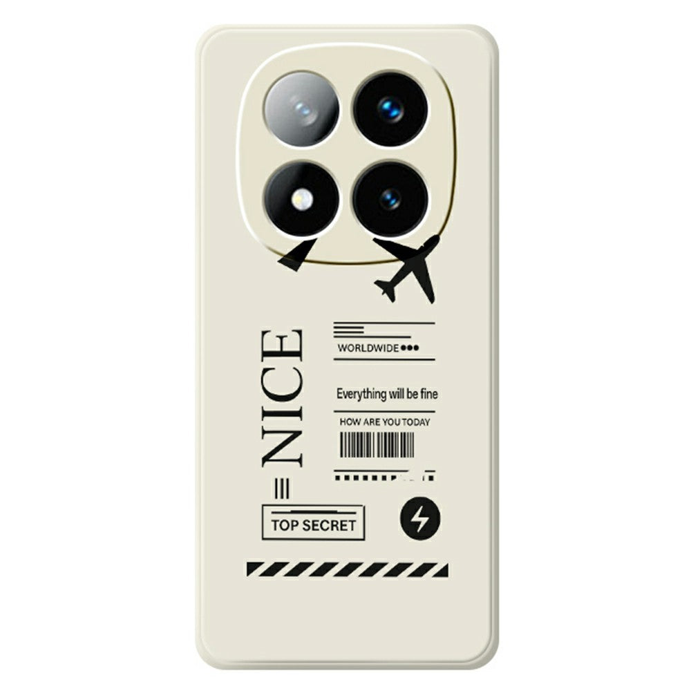 For Xiaomi Redmi Note 15 Pro 5G (Global) Case Boarding Ticket Pattern Printing Straight Edge TPU Phone Back Cover