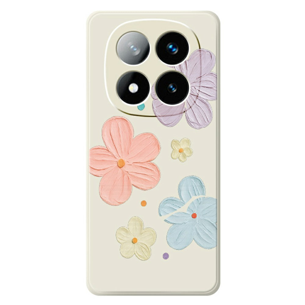 For Xiaomi Redmi Note 15 Pro 5G (Global) Case Four Color Flowers Pattern Printing Straight Edge TPU Phone Back Cover