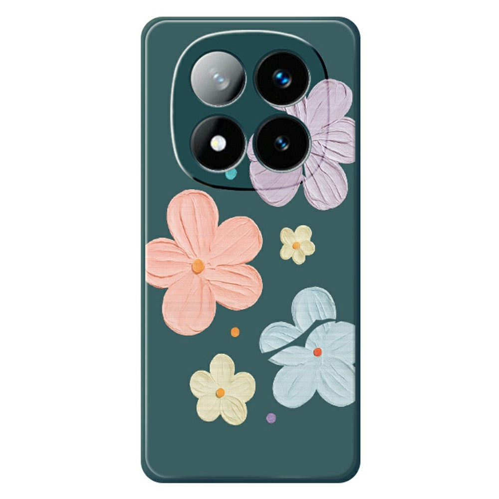 For Xiaomi Redmi Note 15 Pro 5G (Global) Case Four Color Flowers Pattern Printing Straight Edge TPU Phone Back Cover