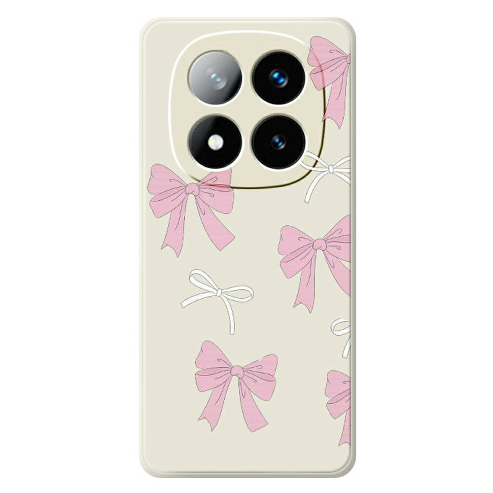 For Xiaomi Redmi Note 15 Pro 5G (Global) Case Pink Bows Pattern Printing Straight Edge TPU Phone Back Cover