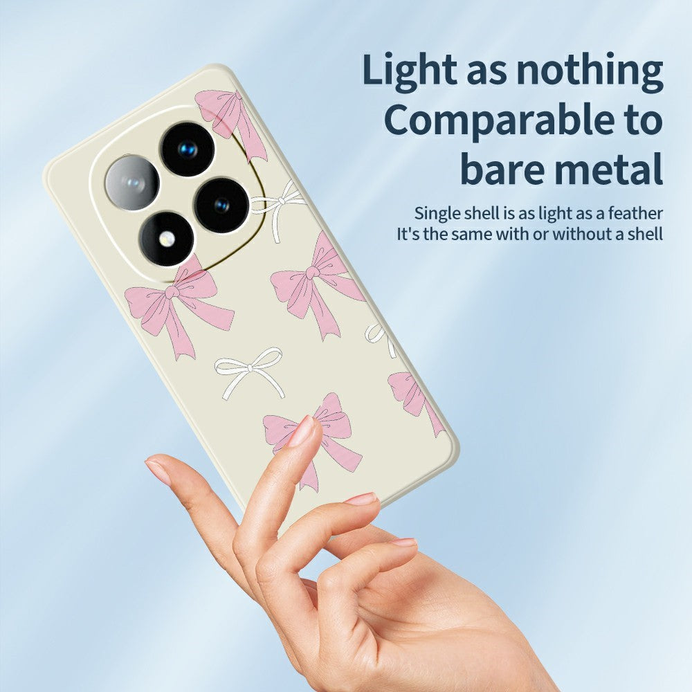 For Xiaomi Redmi Note 15 Pro 5G (Global) Case Pink Bows Pattern Printing Straight Edge TPU Phone Back Cover