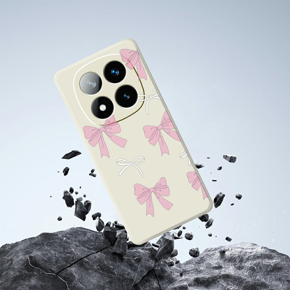 For Xiaomi Redmi Note 15 Pro 5G (Global) Case Pink Bows Pattern Printing Straight Edge TPU Phone Back Cover
