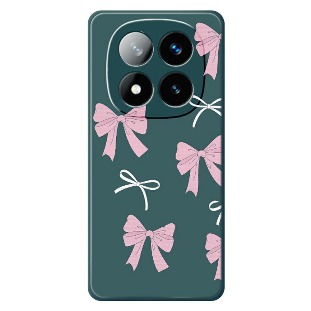 For Xiaomi Redmi Note 15 Pro 5G (Global) Case Pink Bows Pattern Printing Straight Edge TPU Phone Back Cover