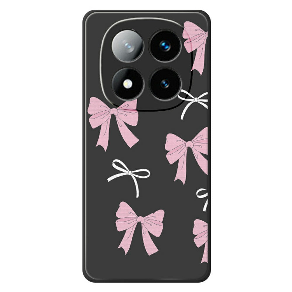 For Xiaomi Redmi Note 15 Pro 5G (Global) Case Pink Bows Pattern Printing Straight Edge TPU Phone Back Cover