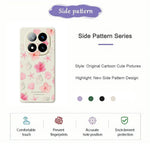 For Xiaomi Redmi Note 15 Pro 5G (Global) Case Shell Peach Blossom Pattern Printing Straight Edge TPU Phone Back Cover