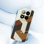 For Xiaomi Redmi Note 15 Pro 5G (Global) Case Geometric Wood Grain Pattern Printing Straight Edge TPU Phone Back Cover