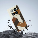 For Xiaomi Redmi Note 15 Pro 5G (Global) Case Geometric Wood Grain Pattern Printing Straight Edge TPU Phone Back Cover
