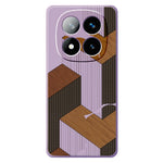 For Xiaomi Redmi Note 15 Pro 5G (Global) Case Geometric Wood Grain Pattern Printing Straight Edge TPU Phone Back Cover
