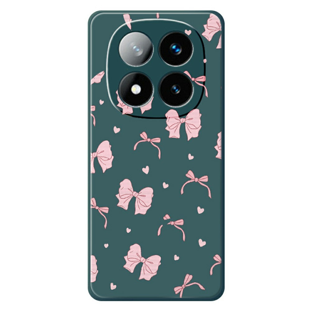 For Xiaomi Redmi Note 15 Pro 5G (Global) Case Pink Bow Love Pattern Printing Straight Edge TPU Phone Back Cover