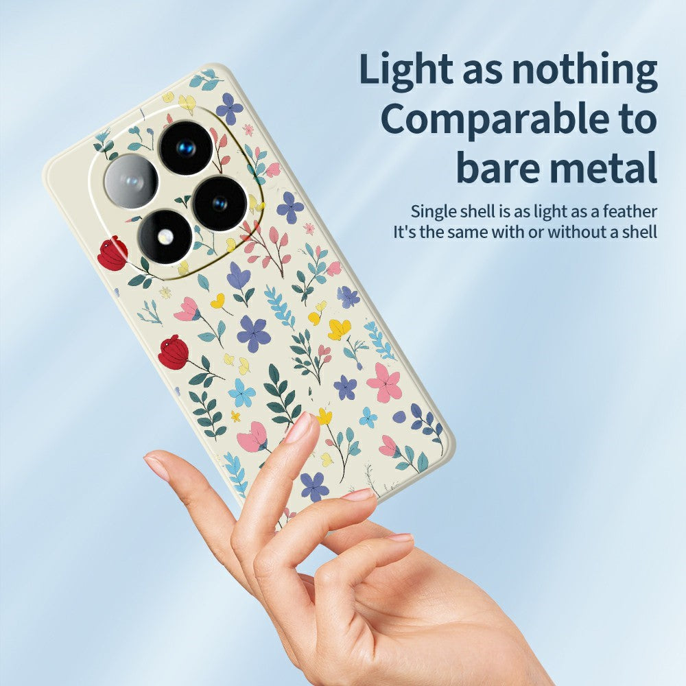 For Xiaomi Redmi Note 15 Pro+ 5G (Global)  /  Poco M8 Pro 5G Case Colorful Flower Branches Pattern Printing Straight Edge TPU Phone Back Cover