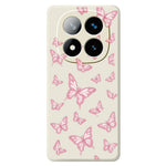 For Xiaomi Redmi Note 15 Pro+ 5G (Global)  /  Poco M8 Pro 5G Case Pink Butterflies Pattern Printing Straight Edge TPU Phone Back Cover