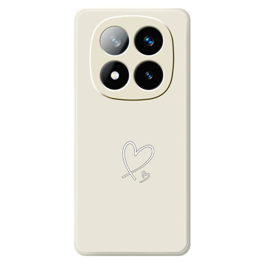 Xiaomi Redmi Note 15 Pro+ 5G (Global) / Poco M8 Pro 5G-skal Vitt kärleksmönster tryck rak kant TPU mobilbaksida