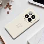 Til Xiaomi Redmi Note 15 Pro+ 5G (Global) / Poco M8 Pro 5G Etui med Hvidt Kærlighedsmønster, Printet Lige Kant TPU Telefon Bagcover