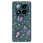 For Xiaomi Redmi Note 15 Pro+ 5G (Global)  /  Poco M8 Pro 5G Case Purple Butterflies Pattern Printing Straight Edge TPU Phone Back Cover