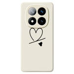 For Xiaomi Redmi Note 15 Pro+ 5G (Global)  /  Poco M8 Pro 5G Case Black Love Pattern Printing Straight Edge TPU Phone Back Cover