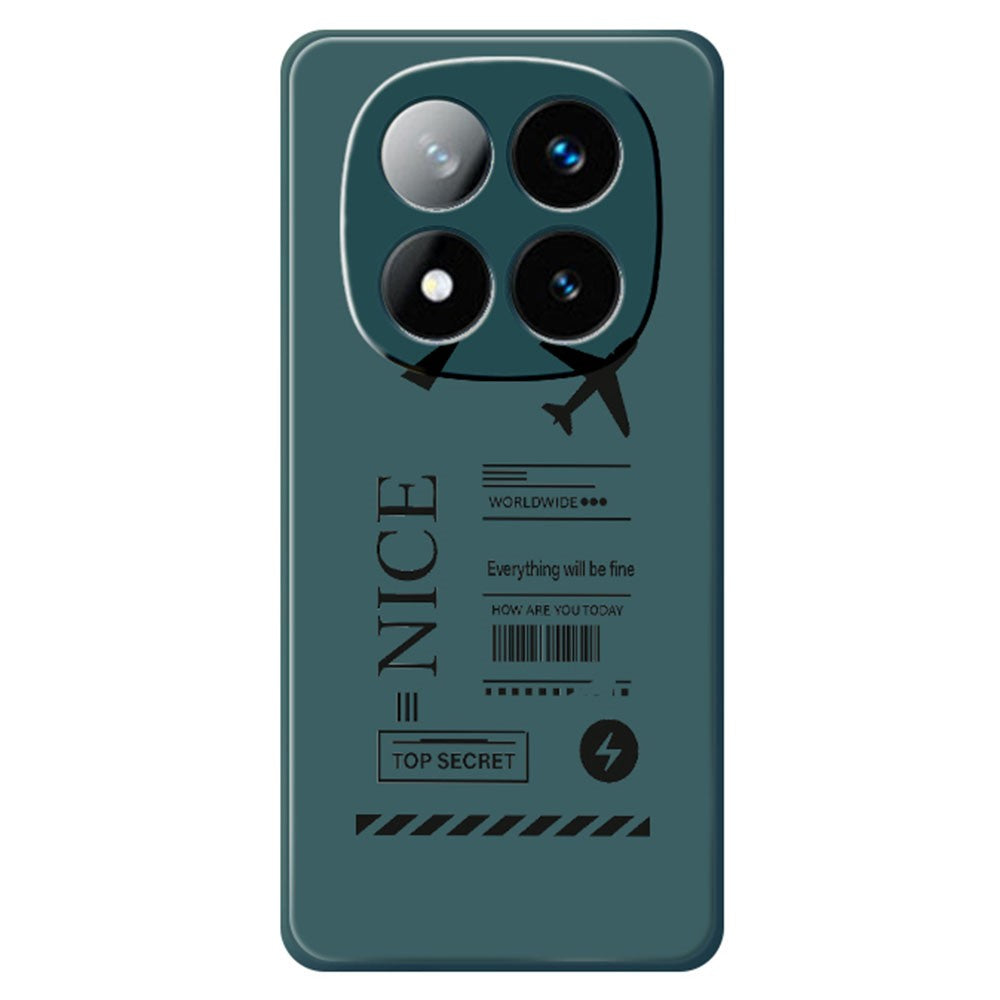 Xiaomi Redmi Note 15 Pro+ 5G (Global) / Poco M8 Pro 5G-skal, mönster för ombordstigningsbiljett, tryck med rak kant, TPU-baksida